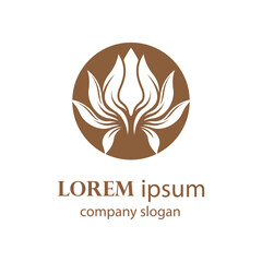 Fototapeta premium Elegant and beautiful blooming flower logo illustration