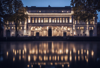 Townhall poduim city hall meeting public hall town microphone dais speaker people presentation stage announcement attention audience back business classroom college community conference congress