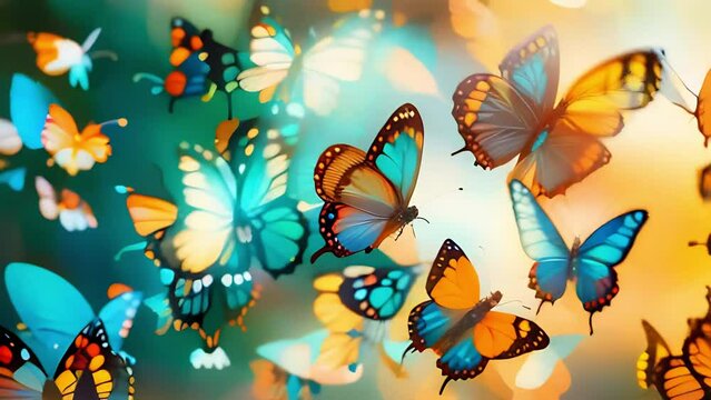 Flying butterflies