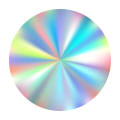 Obraz premium Holographic sticker label silver gradient, for sale badges or holograph stamps. hologram effect. Flat vector illustration isolated on white background.