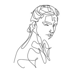 vector hand drawn face drawing illustration