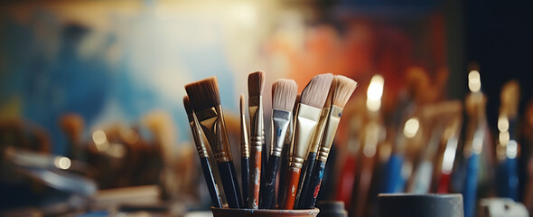 Artisan's Array of Paintbrushes