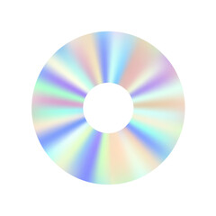 Metallic gradient blending silver, , and pink hues in hologram texture. Flat vector illustration isolated on white background.