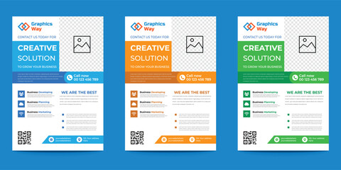 New business flyer brochure design, ready to print, a4, abstract, creative flyer.