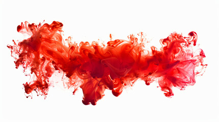 Red Paint Splash in water Design with Grunge Texture and Watercolor Effect