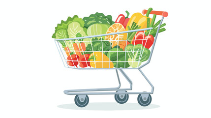 An illustration of a trolley or supermarket shopping