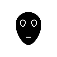 Fototapeta premium alien glyph icon