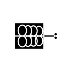 denture glyph icon