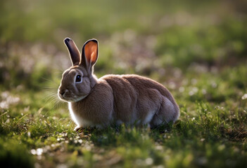 Fototapeta premium Rabbit paddock Summer Baby Easter Spring White Beauty Animals Cute Agriculture Meat Skin Industry Diet Pen Pets Young Farming Livestock Fur Newborn Domestic Cultivation Rodent Bunny Mammals