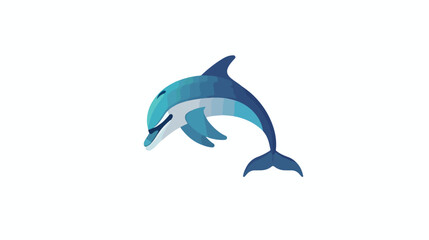 Animal Dolphin Business Logo Design flat vector isolated