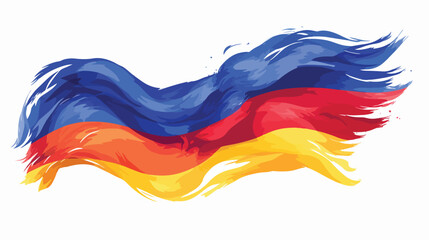Armenia Flag Brush. National Flag flat vector 