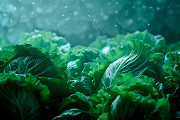 Endive or butterhead lettuce isolated on white background. Fresh green salad leaves from garden - obrazy, fototapety, plakaty