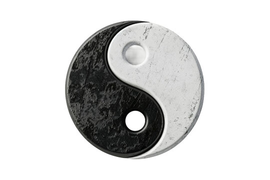 Yin and Yang On Transparent Background.