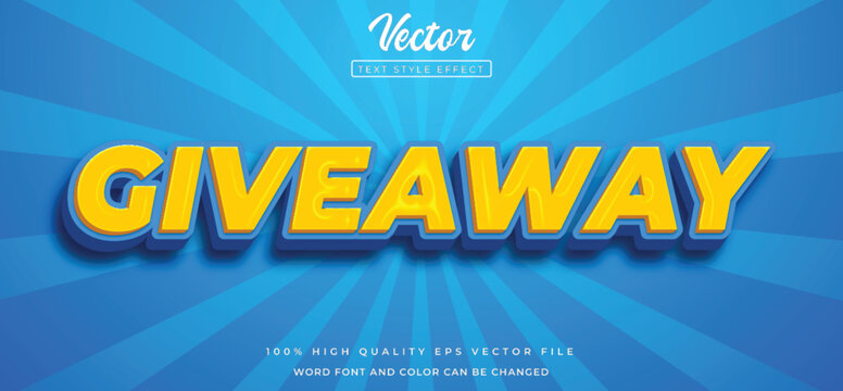 editable text give away 3d text style