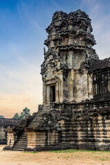 Ancient temple complex in honor of the god Vishnu Angkor Wat in Cambodia.