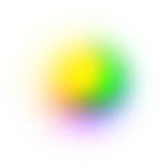 Gradient blurred circle for design on transparent background