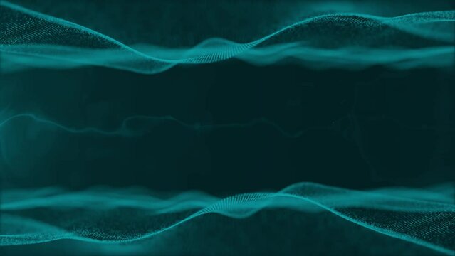 A blue particle waves both downward and upward simultaneously. High quality 4K footage - stock footage and video