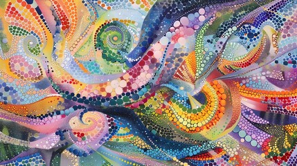 Vivid Mosaic Artwork, Suitable for Colorful and Creative Backgrounds