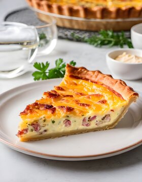 La Quiche Lorraine, une sp&eacute;cialit&eacute; culinaire embl&eacute;matique de la r&eacute;gion de Lorraine en France, est une d&eacute;licieuse tarte sal&eacute;e compos&eacute;e d'une p&acirc;te bris&eacute;e garnie d'un m&eacute;lange g&eacute;n&eacute;reux d'&oelig;ufs, de cr&egrave;me.