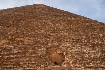 Largest of Egyptian pyramids - Pyramid of Cheops, Architectural art of Ancient Egypt one of...
