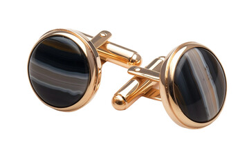 Cufflinks Shine On Transparent Background.