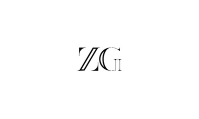 ZG, GZ, Z, G, Abstract letters Logo monogram