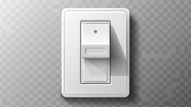Plastic switch on a transparent background. 
