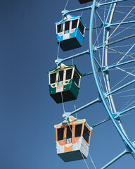 ferris wheel on a blue sky