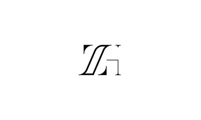 ZH, HZ, Z, H, Abstract Letters Logo monogram