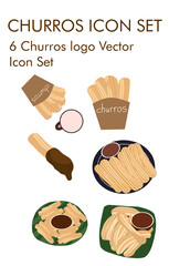 Churros logo vector icon set