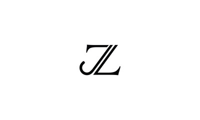 Alphabet Letters ZL, LZ, Initials Logo Monogram - obrazy, fototapety, plakaty