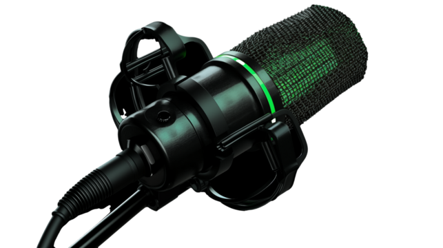 Microphone isolated on transparent background