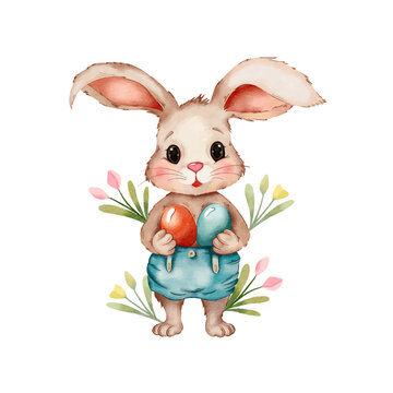 recommend clip art: Vector Easter bunny clip art. Easter home decor, wall decor, cartoon animal for children's egg hunting party