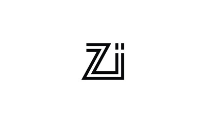 Obraz premium ZI, IZ, Z, I, Abstract Letters Logo monogram
