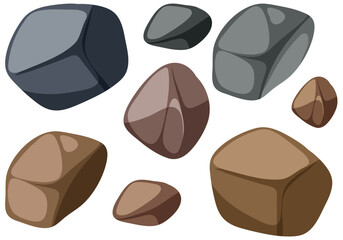 Collection of various shaped and colored stones