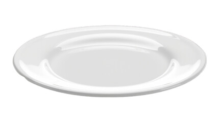 empty plate isolated on transparent png background. Generative ai 