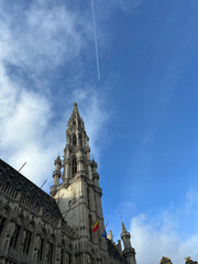Grand Place with plane