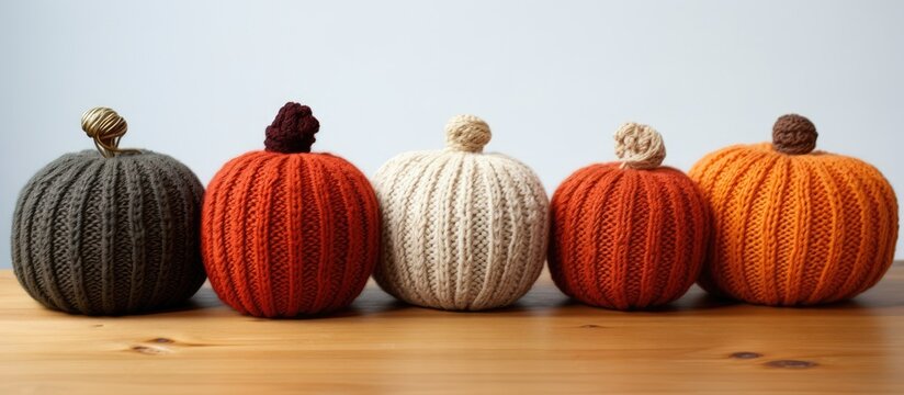Knitted Pumpkins for Autumn and Thanksgiving Decorating