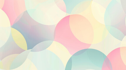 Pastel Colored Geometric Circles Abstract Background