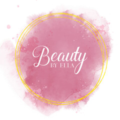 elegant hand painted logo design for beauty or hair salon