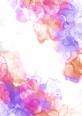 hand painted colourful watercolour background - 758734073