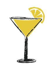 Hand drawn illustration of set of cocktails.	