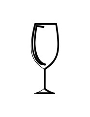 Wine glass icon with wine. Isolated sign glass of wine on light brown background. Vector illustration.
