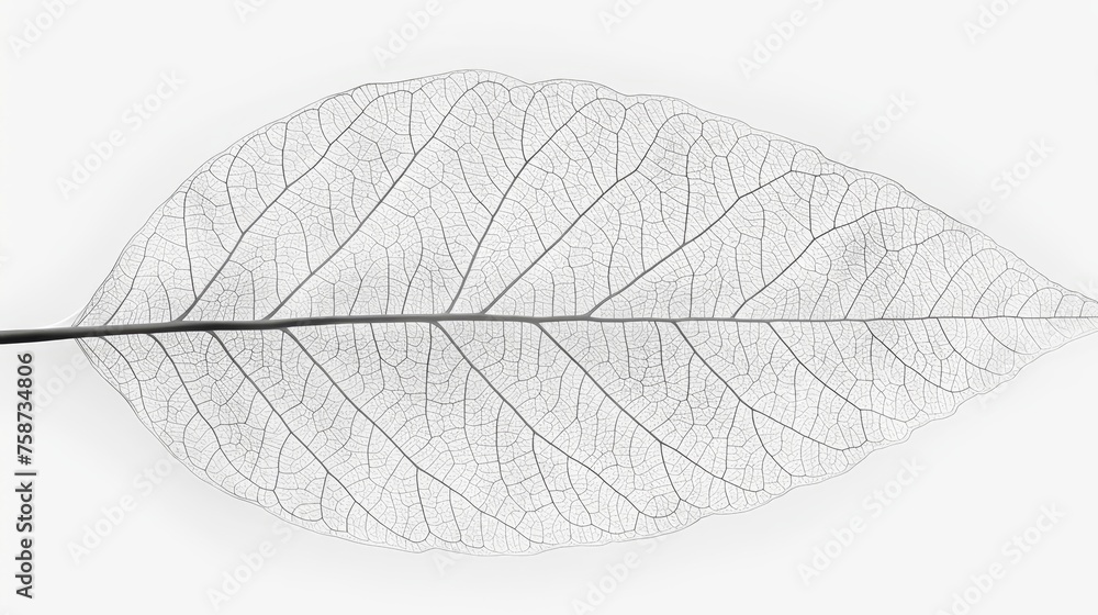 Poster white tree leaf skeleton texture background with light shining through, perfect for design projects.