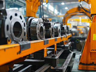 Machinery Components on Production Line
