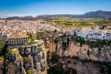 Stunning City of Ronda, Andalusia, Province of Málaga, Spain - obrazy, fototapety, plakaty