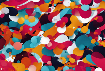 Abstract background trendy colorful splash cartoon overlay spot pattern stock illustration