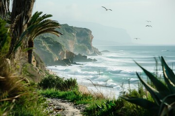 /imagine A remote beach in Spain, accessible only by rugged hiking trails. The sound of crashing...