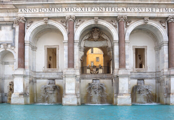 Fototapeta na wymiar Acqua Paola Fountain in Rome, Italy