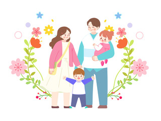 Family Month, Family, Spring, Picnic, Flower, Fringe, Fence, Parent's Day, Thank you, Family, Personnel, Eunhye, Family Month,